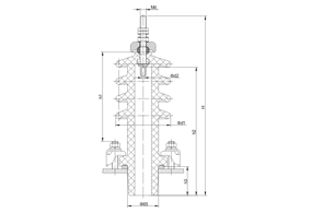 国网高压套管10kV/100~400A穿缆式套管
